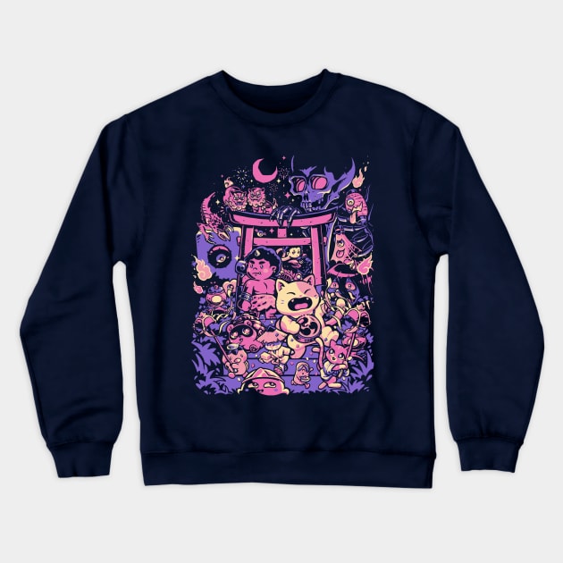 Hyakki Yagyo (Night Parade of One Hundred Demons) Crewneck Sweatshirt by Pixeleyebat